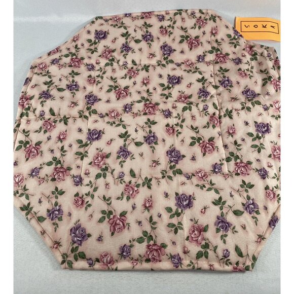 SOKA Centerpiece Mat Placemat Handmade Patchwork NEW Peach Floral Vintage Look - Picture 5 of 9